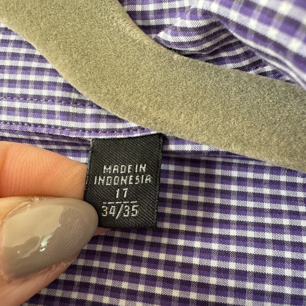Men’s John Varvatos Button Down Dress Shirt slim fit size 17 sleeve 34/35